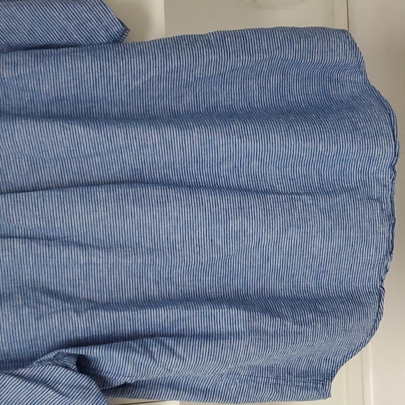 Old Navy Mens XL striped Blue Classic Button Down short Sleeved - Picture 11 of 12